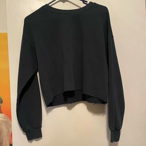 Teal cropped sweatshirt
